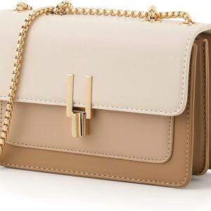 Yeacun-Color-Block Crossbody Bags for Women Leather Cross Body Purses Cute Designer Handbags Shoulder Bag Medium Size