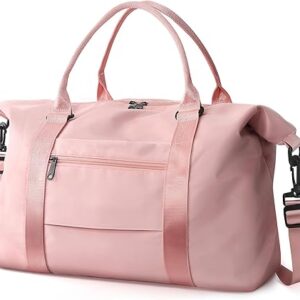 Yeacun-Travel Duffle Bag, Waterproof Weekender Bag Carry On Tote Bags for Women, Travel Essentials Sport Gym Bag for Men, Hospital Bag for Labor and Delivery, Overnight Bag Luggage Bag with Trolley Sleeve
