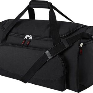 Yeacun-55L Sports Duffle Bags Large Gym Duffel Bag Workout Bag for Men - Black