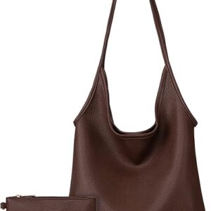 Yeacun-Slouchy Hobo Bags for Women Soft Designer Shoulder Purses Ladies Top Handle Handbag